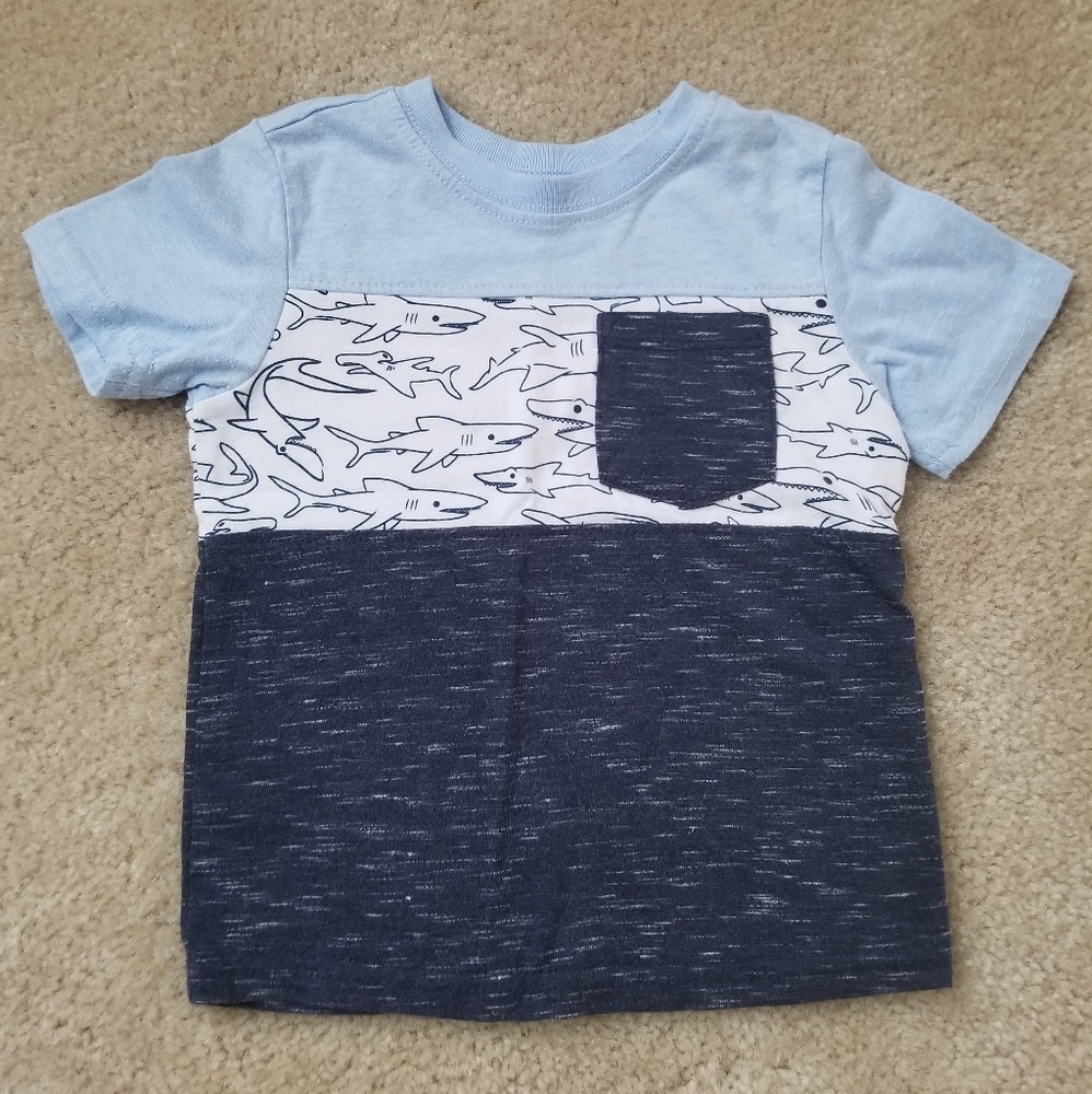 Toddler boys 2T summer shark tee